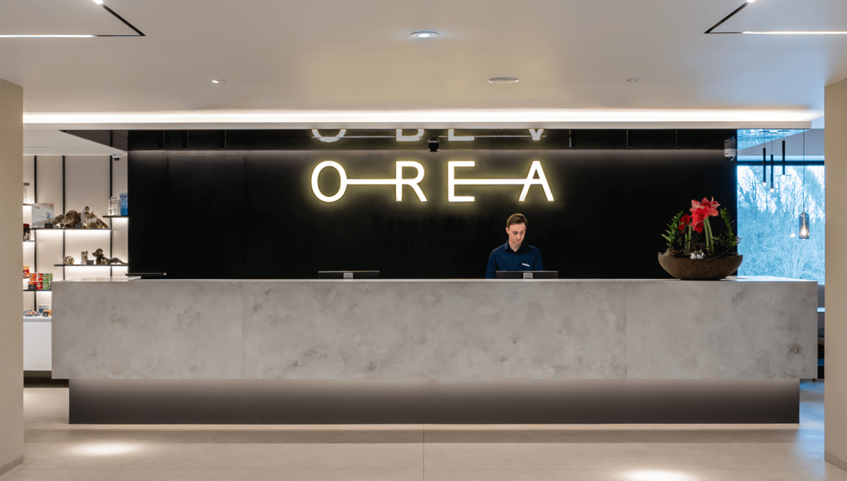 Orea Hotels reception desk