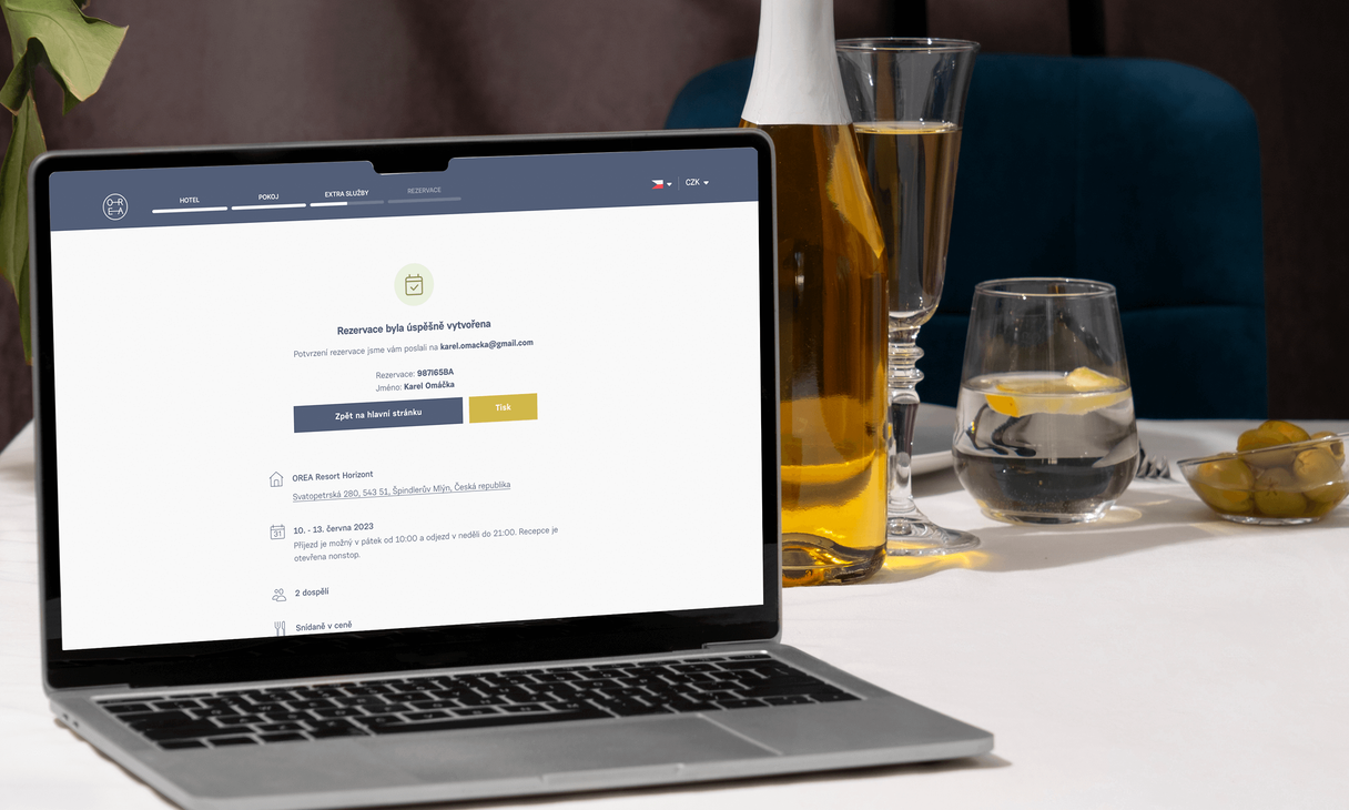 Booking confirmation in booking process