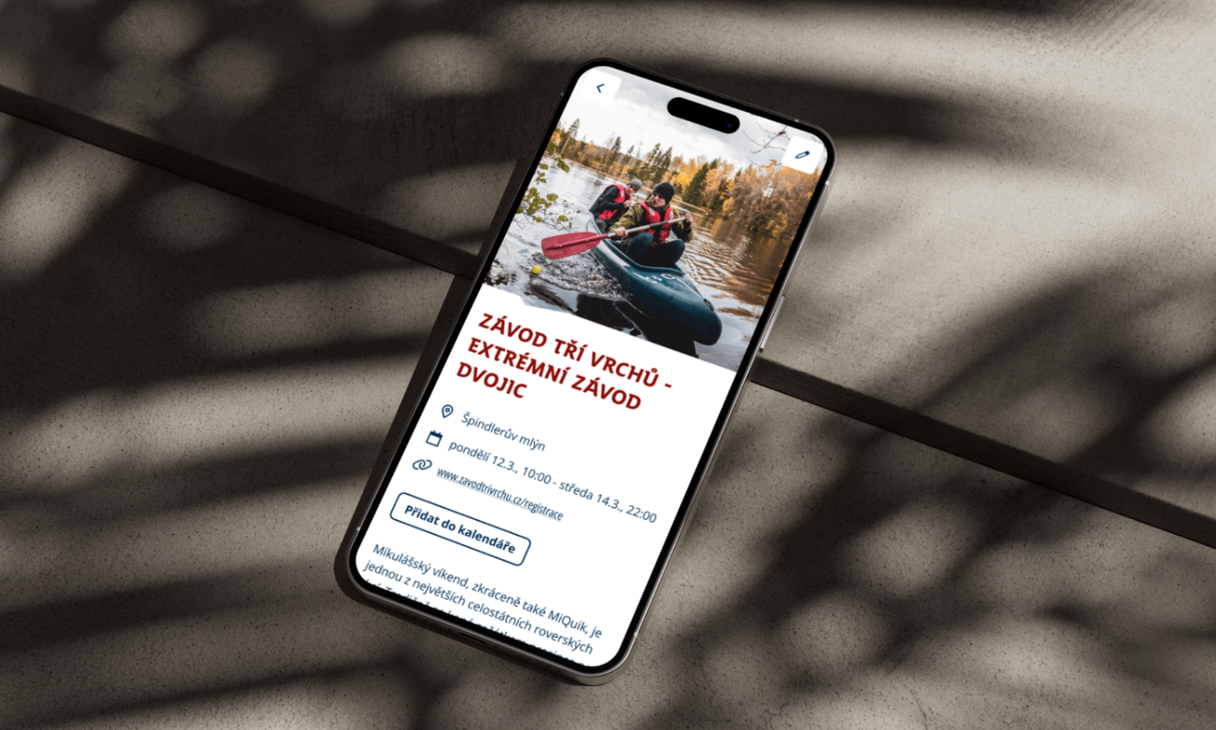 Three Peaks Race displayed on mobile
