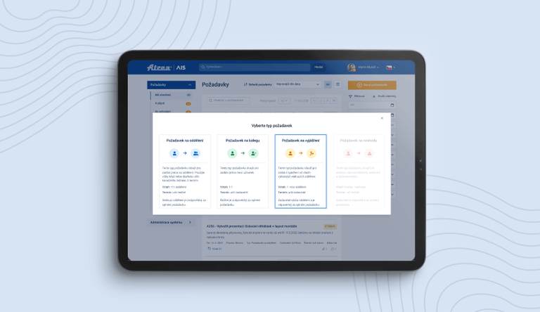 Vytváření požadavku v AIS