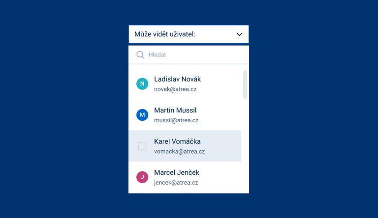 Nastavení viditelnosti dokumentu v AIS